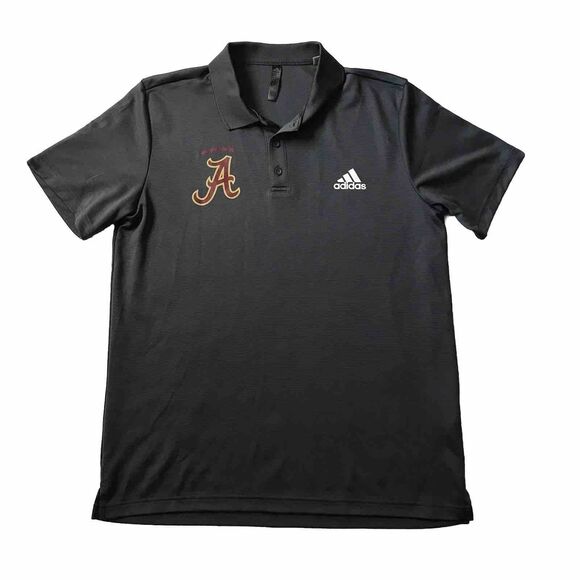 Alabama Crimson Tide Adidas Golf Mens L Gray S/S Polo Shirt NCAA Bama Football - Picture 1 of 11